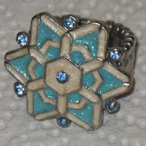 LADIES SNOWFLAKE STRETCH RING